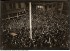 A jubilant crowd quickly gathered at Queen & James beside Toronto City Hall upon news of the armistice ending the First World War, November 11, 1918.