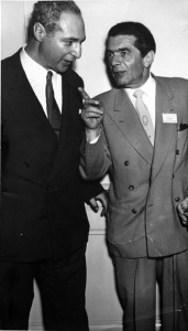 David Rome, left, with Shmuel Mayer Shapiro, ca 1950