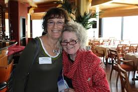 Wolfe (right) with author Kathy Kacer